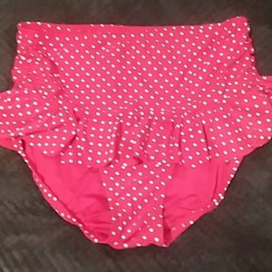 Betsey Johnson high waisted polka dot swim bottoms
